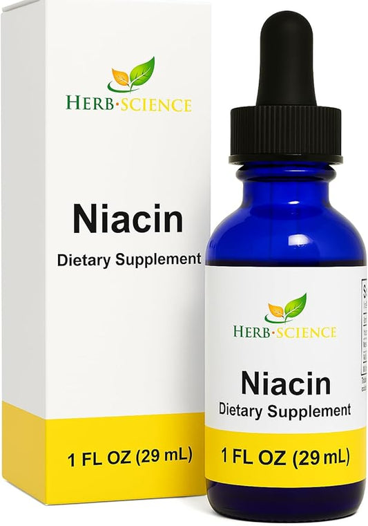 Liquid Vitamin B3 Drops - Cold Processed Niacin Supplement, Supports Tongue & Skin Health - Vegan, Non-Alcoholic and Quality Tested.- 1 Fl. Oz, 36 Servings