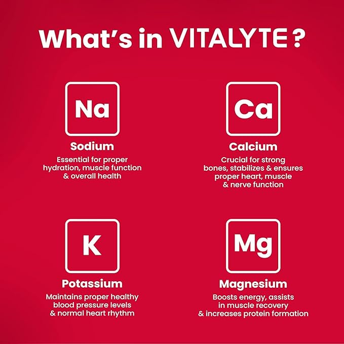Vitalyte Electrolyte Powder Drink Mix, Isotonic Electrolyte Hydration Mix, Case Pack (6 Pack, Fruit Punch)