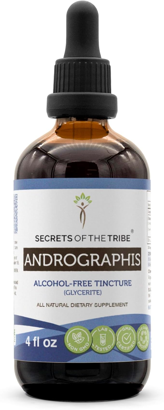 Secrets of the Tribe Andrographis Alcohol-Free Liquid Extract, Andrographis (Fah talai jone, Chuan Xin Lian, Andrographis paniculata) Tincture Supplement (4 FL OZ)