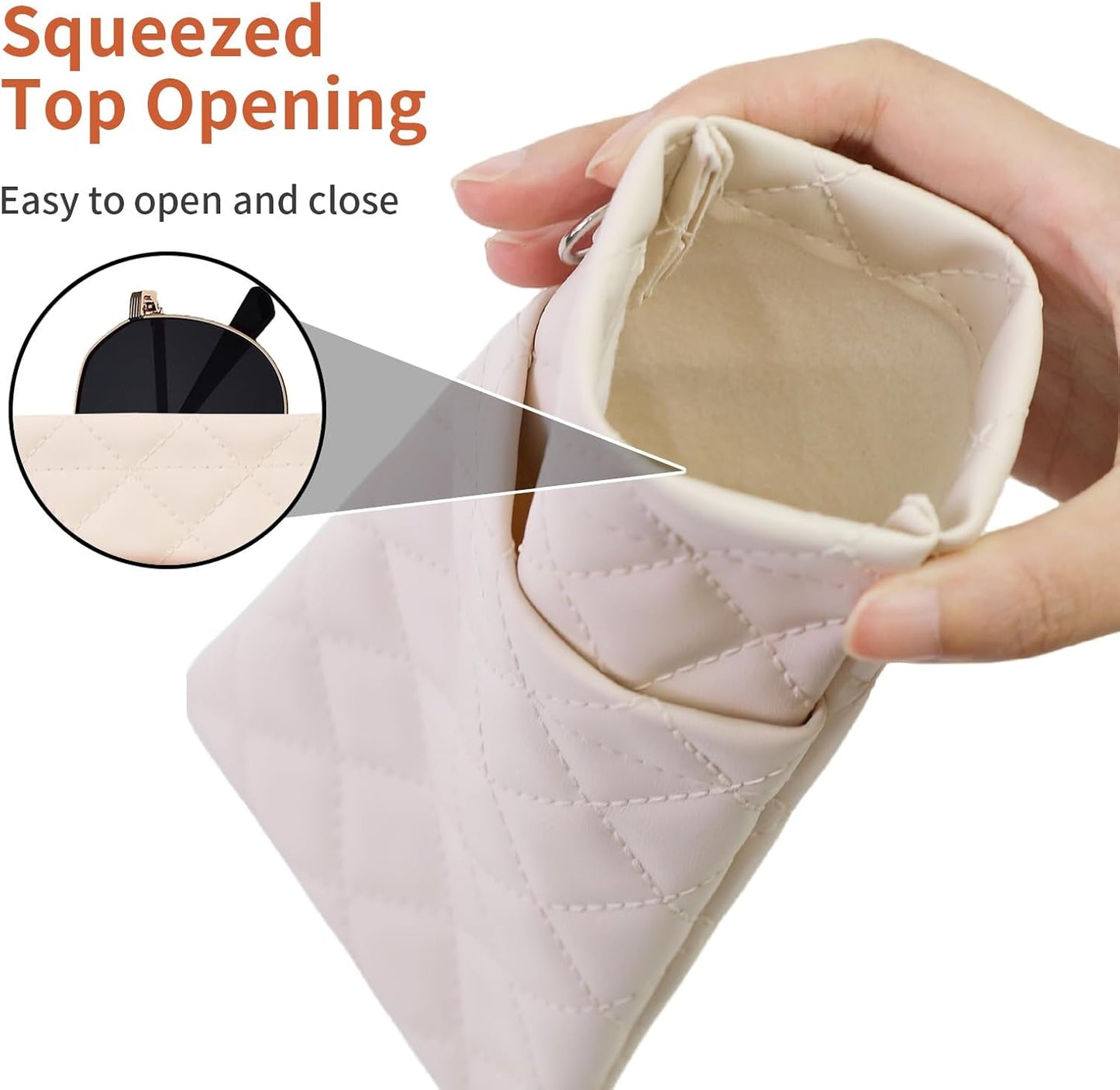 Double Eyeglass Case Soft Dual Glasses Case for Women Men Travel Squeeze Top Sunglasses Cases Eyeglasses Pouch