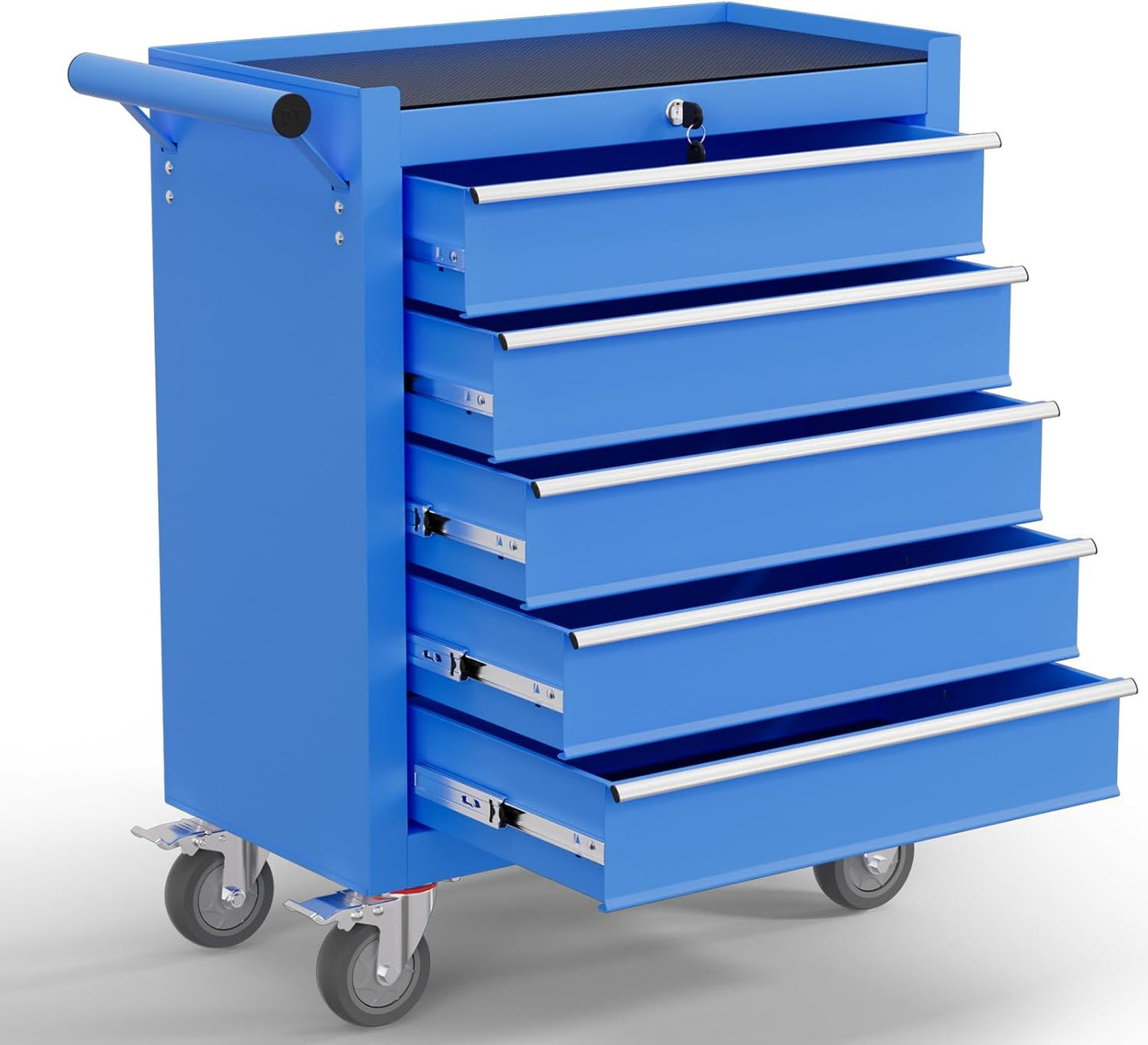 5-Drawer Tool Chest,Rolling Tool Cart with Wheels,High Capacity Tool Cabinet with Locking System for Garage, Warehouse, Workshop-Blue