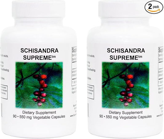 Supreme Nutrition Schisandra Supreme, 90 Pure Schisandra Fruit Vegetarian 90 Capsules (Pack of 2)