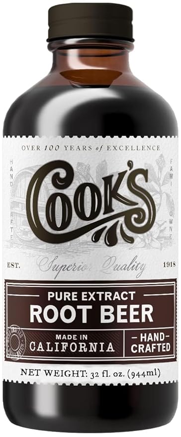Cook's, Root Beer Extract Flavoring, For Root Beer Making and Baking, 32 Ounce