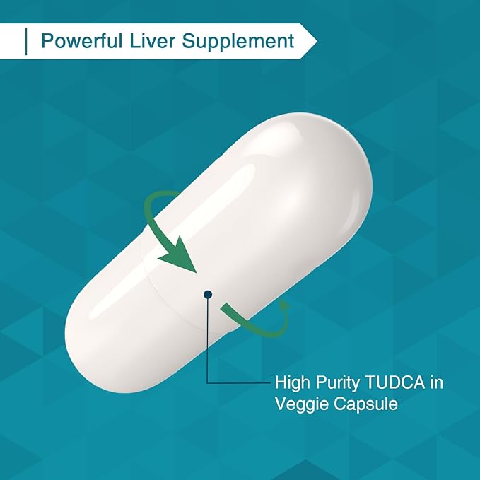 TUDCA Supplement 1200mg - 180 Veggie Capsules,Powerful TUDCA Bile Salts Supplements for Liver,Digestion