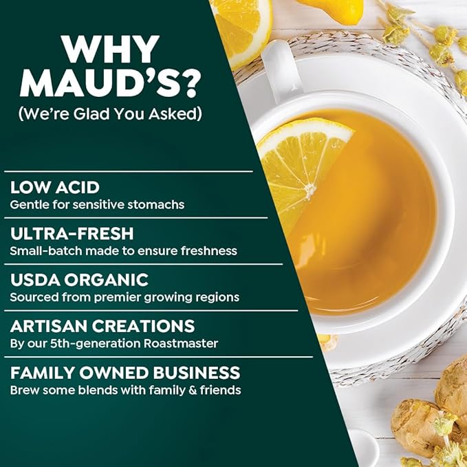 Maud's Organic Passion Green Tea Pods, 100 ct, Recyclable Single Serve Tea Pods – 100% Gourmet Blended Tea Leaves, Compatible with Keurig K Cups Maker