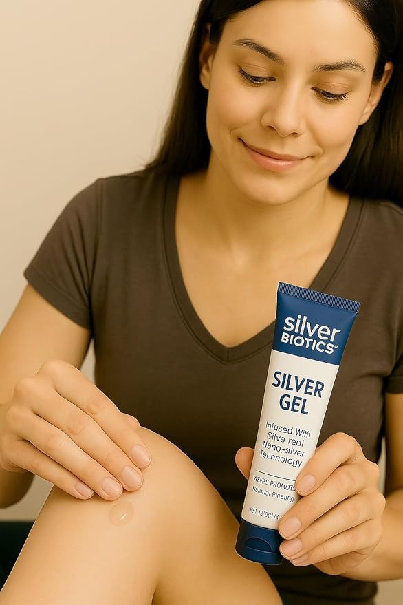 Silver Biotics Patented Multivalent SilverSol Technology | Ag₄O₄ 20 ppm Healing & Soothing Gel | Great for Healing Skin from Scars, Burns, Wounds, Blemishes & More | 4 Oz (Pack of 2)