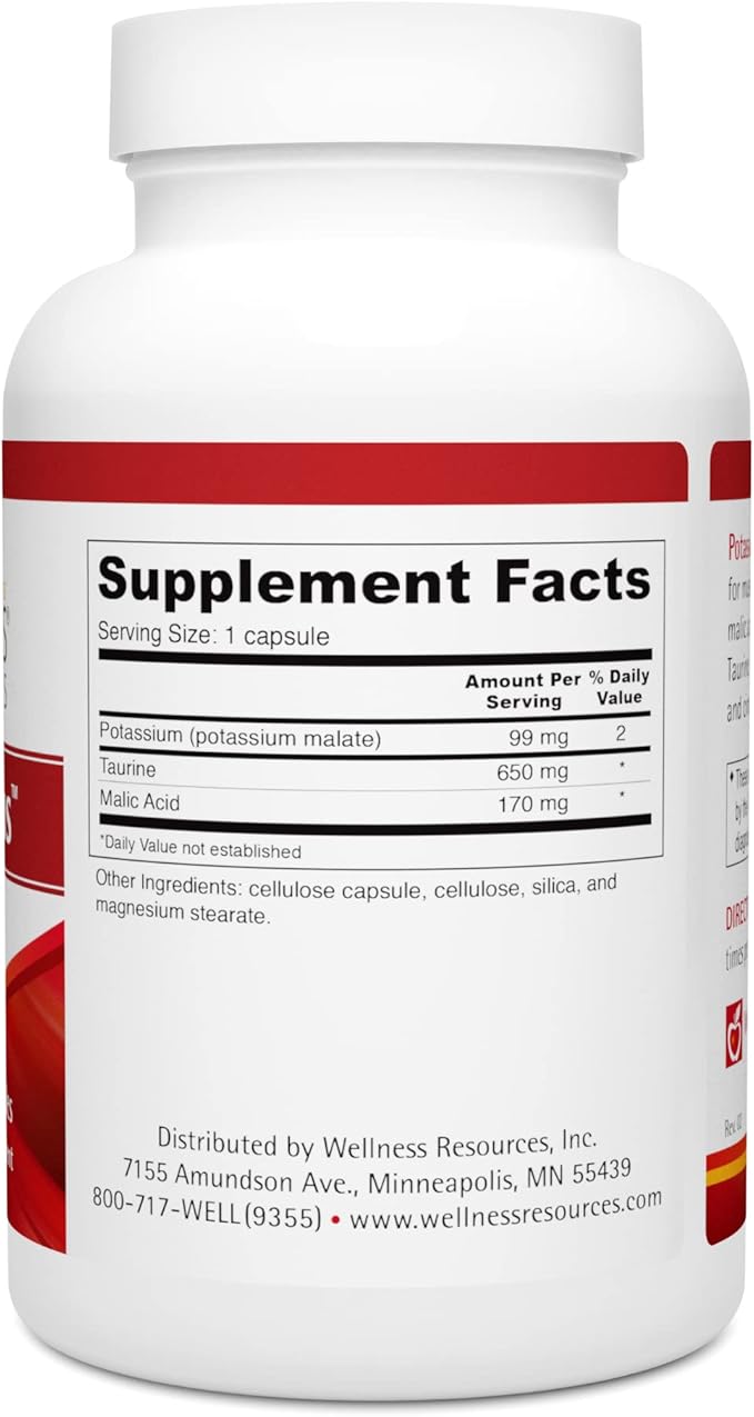 Potassium Plus with Taurine and Malic Acid (90 Capsules)