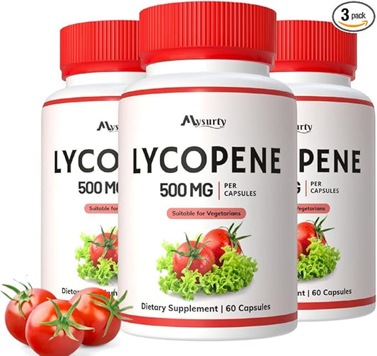 Lycopene | Lycopene Supplements for Men - Lycopene 500mg, 180 Capsules (Pack 3)