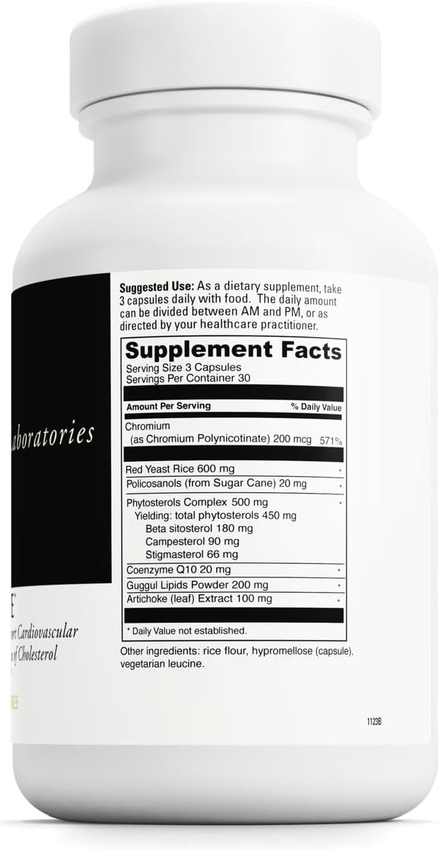 DAVINCI Labs CholestSure Supplement - Supports Cardiovascular Function, Helps Maintain Healthy Cholesterol Levels in a Normal Range* - Gluten-Free - 30-Day Supply - 90 Vegetarian Capsules