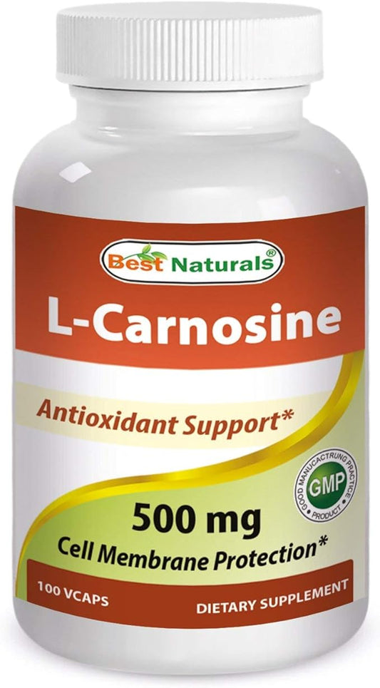 Best Naturals L-Carnosine 500 mg 100 Vcaps (100 Count (Pack of 1))
