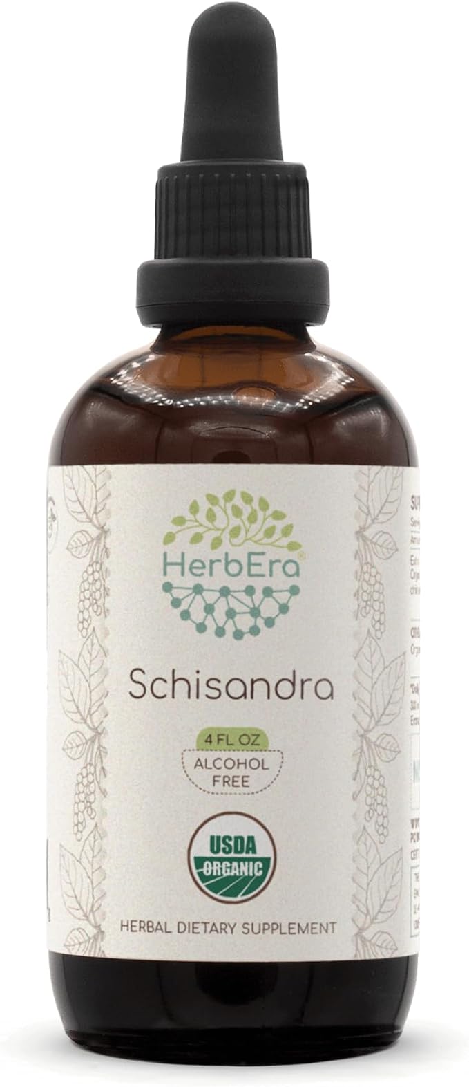 Schisandra B120 USDA Organic Tincture | Alcohol-Free Extract, High-Potency Herbal Drops, Liquid Supplement| Certified Organic Schisandra (Schisandra Chinensis) Dried Berry (4 oz)