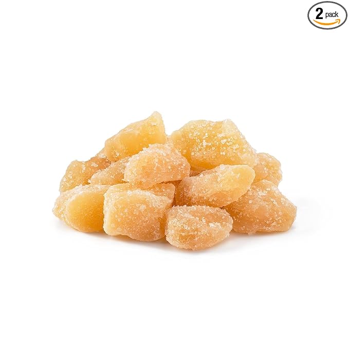 Anna and Sarah Unsulphured Crystallized Ginger Chunks in Resealable Bag, 2 lbs Pack of 2 - Total 4 Lbs