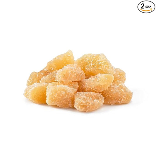 Anna and Sarah Unsulphured Crystallized Ginger Chunks in Resealable Bag, 2 lbs Pack of 2 - Total 4 Lbs