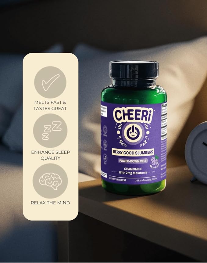 Berry Good Slumbers Melt, Sleep Support Supplement with Melatonin, Magnesium, and Chamomile