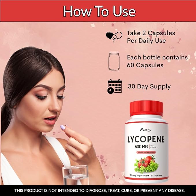 lycopene Supplements for Men | lycopene 500mg | Supplements for Men, 300 Capsules (Pack 5)