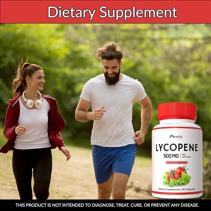 Lycopene | Lycopene Supplements for Men - Lycopene 500mg, 180 Capsules (Pack 3)