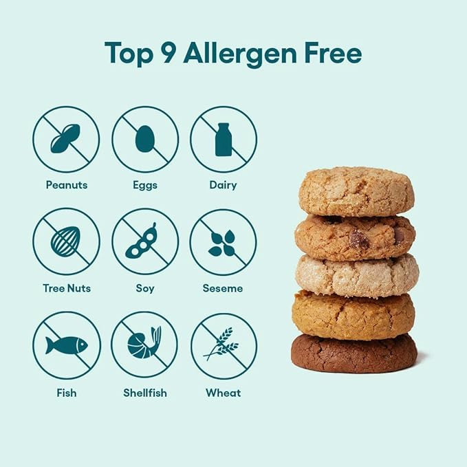 Partake Gluten Free Soft Baked Cookies Variety Pack (Chocolate Chip, Lemon & Snickerdoodle) - Vegan - Free From the Top 9 Allergens Including Dairy, Wheat, Soy, Eggs, & Peanuts - Non GMO - Safe School & Office Snack (6 Pack, 5.5oz Boxes)
