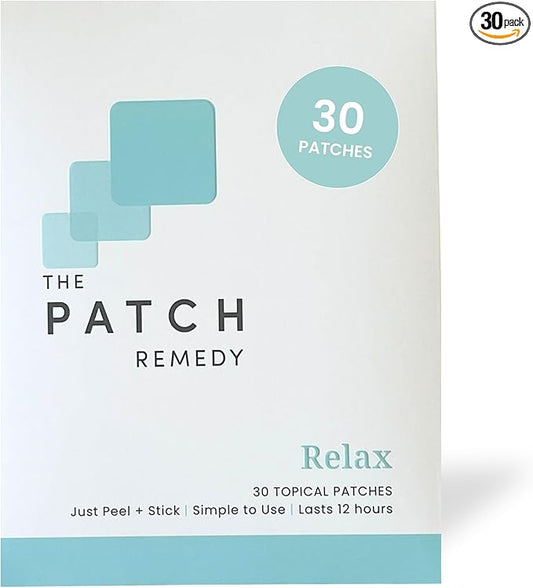 Relax Patch | L-Theanine, Lemon Balm, Valerian, Ashwagandha, Passionflower | 30 Patches