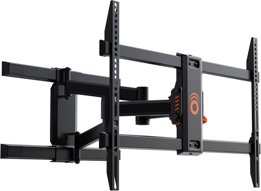 ECHOGEAR Full Motion Articulating TV Wall Mount Bracket for TVs Up to 82" - Smooth Extension, Swivel, & Tilt - Wall Template for Easy Install - Centers & Levels After Mounting Plus Hides Your Cables