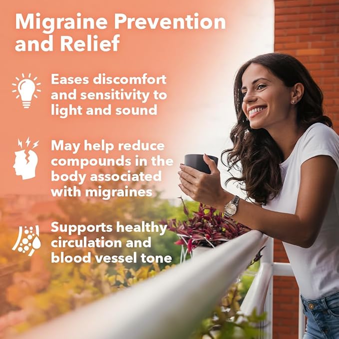 LifeSeasons - Migra-T - Migraine Prevention & Relief Supplement - Support for Severe Headaches - Reduces Light Sound & Odor Sensitivity - Feverfew, White Willow, Magnesium Ginger & CoQ10-60 Capsules