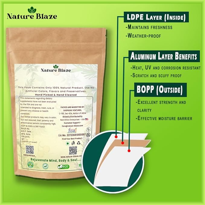 Nature Blaze Arjuna Powder | Terminalia Arjuna | Finely Ground Botanical Powder | No Additives, Preservatives, or Fillers | Traditional Ingredient | 100Gm / 3.5 Ounce