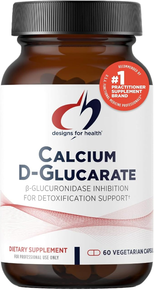 Designs for Health Calcium D-Glucarate - 1200mg CDG for Liver Support - Detoxification + Healthy Hormone Metabolism Support Supplement for Men + Women - Non-GMO, Soy-Free (60 Capsules)