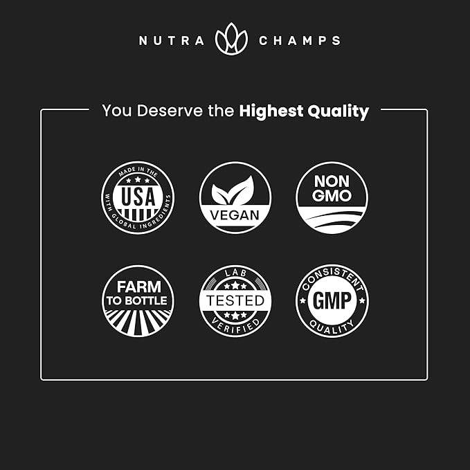 NutraChamps Organic Lions Mane Powder - 2000mg Powerful Nootropic for Memory, Focus, Immune Support - Vegan Lion’s Mane Mushroom Powder Supplement with Naturally Occurring Beta-Glucans - 8oz
