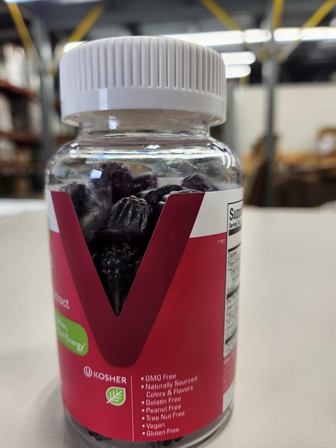 Viteey Beet Root Gummies with Tart Cherry - Beetroot Supplement for Heart Health, Blood Pressure Support - Vegan, Gluten-Free - 120 Count