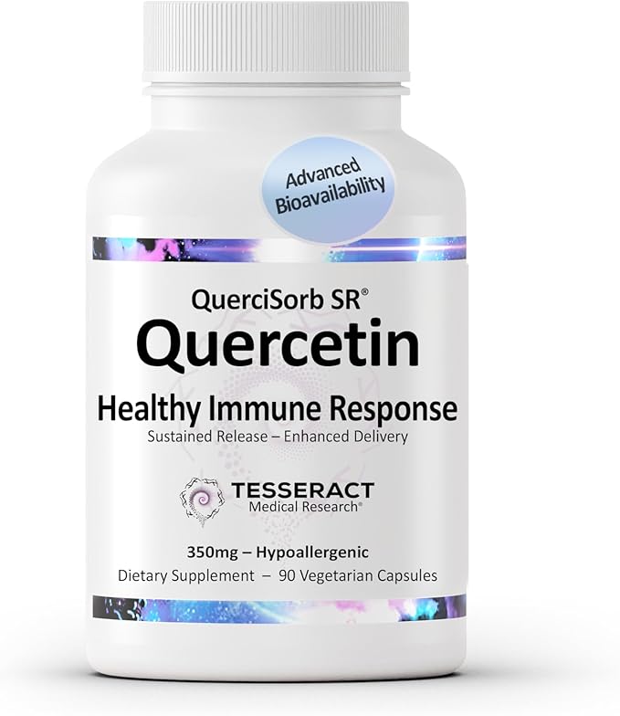 Tesseract Medical Research QuerciSorb SR Immune Support Supplement, Sustained Release Quercetin, Supports Immune Function and Overall Health, Hypoallergenic. 400 mg, 90 Capsules
