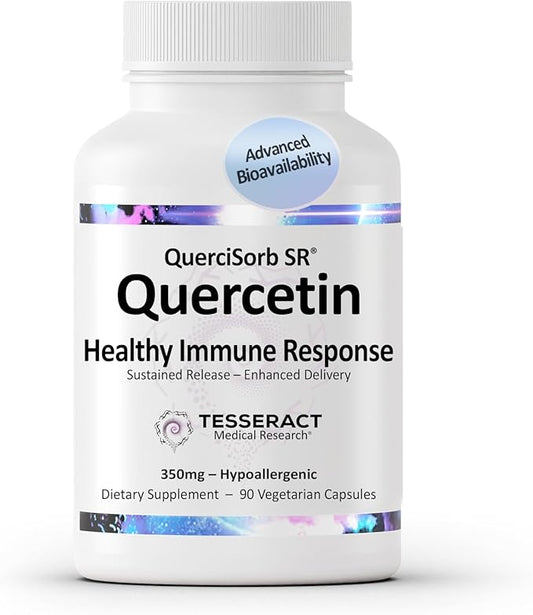 Tesseract Medical Research QuerciSorb SR Immune Support Supplement, Sustained Release Quercetin, Supports Immune Function and Overall Health, Hypoallergenic. 400 mg, 90 Capsules