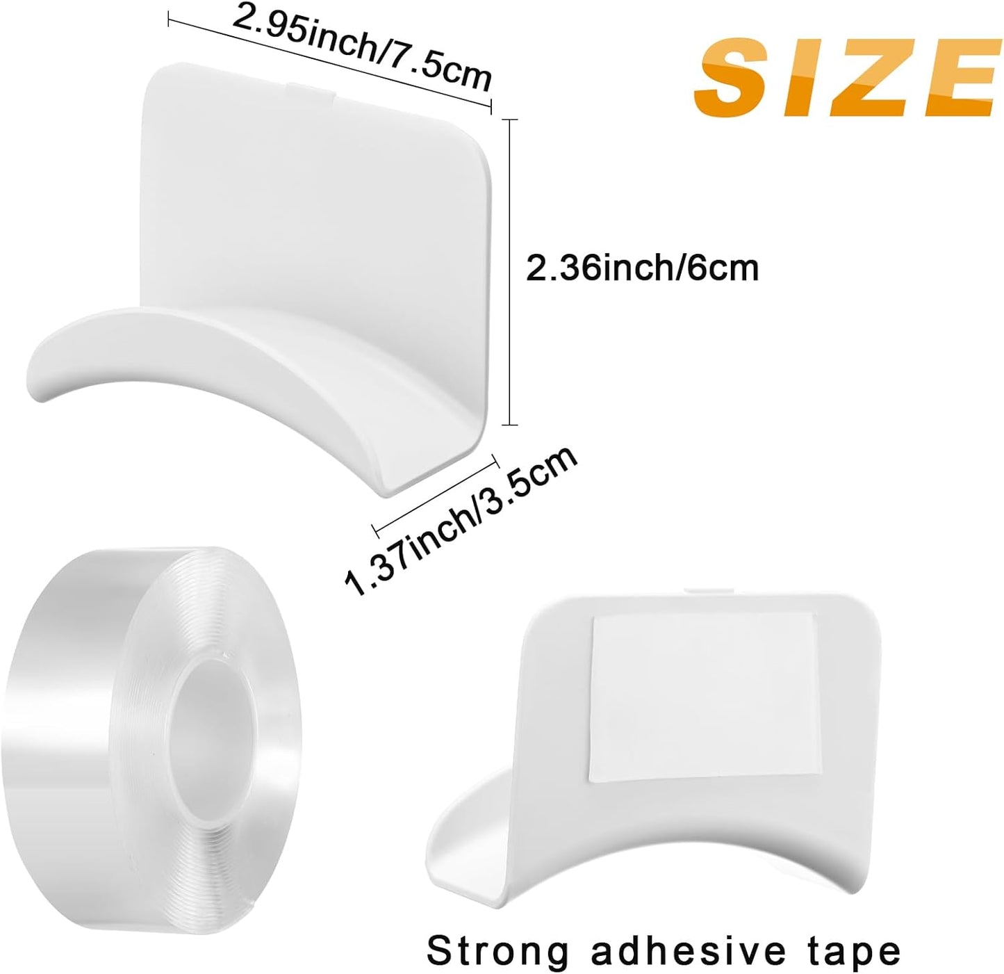 Headphone Wall Hangers Adhesive Gaming Headset Holder Hooks for Wall Mount Strong Universal Stand Hooks for Most Headphone Controller, Hat, Baseball Caps, Door, Closet(White,12 Pcs)