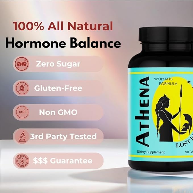 Athena Woman’s Formula | Dong Quai, Shatavari, Pine Pollen, Schisandra, Goji, Seabuckthorn, Longan Herbal Blend for Women | 90 Count - 30 Day Supply