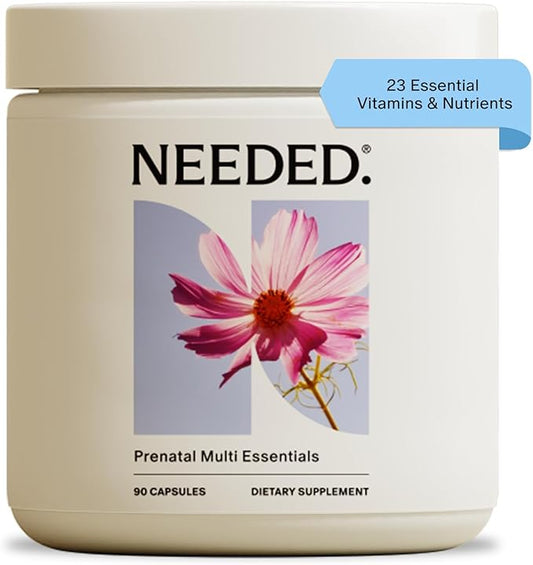 Needed. Multivitamin for Prenatal | Prenatal Multi Essentials Capsule - Pregnancy, Breastfeeding, Postpartum | Expertly-Formulated & Third-Party Tested, | 30-Day Supply