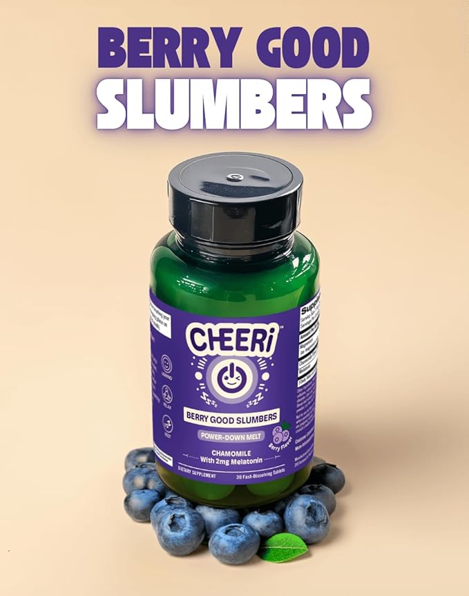 Berry Good Slumbers Melt, Sleep Support Supplement with Melatonin, Magnesium, and Chamomile