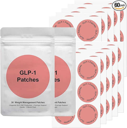 GLP-1 Patches Natural Botanical Ingredients, Easy to Use, Gentle Formula Suitable for All Skin Types - Men and Women（2 Packs, 60 Count）