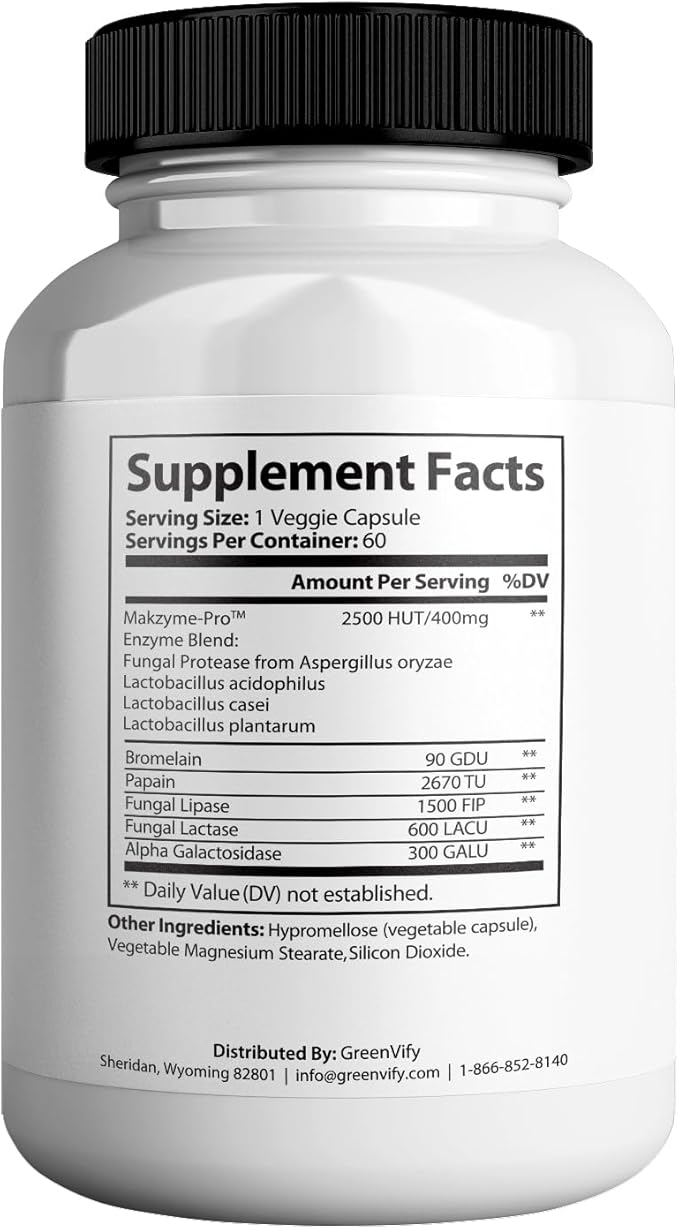 SyncoGut Max Digestive Enzyme Supplement, 60 Veggie Capsules, Natural Formula with Probiotics and Enzymes for Digestive Support (5)