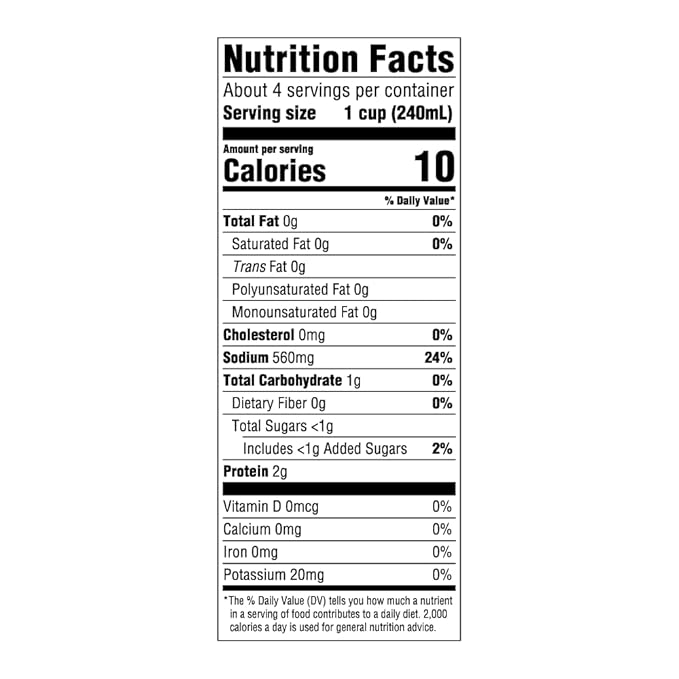 Amazon Fresh, 35% Less Sodium Chicken Broth, 32 Oz (Pack of 3)