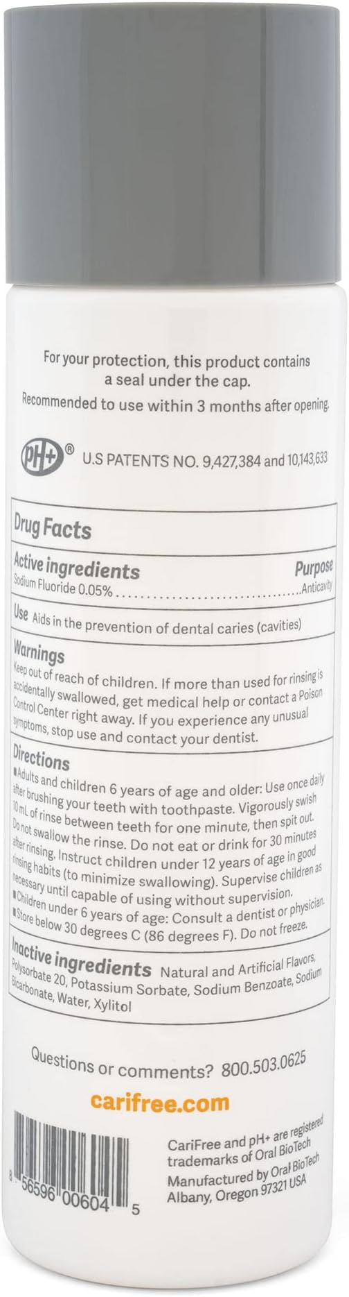 CariFree Maintenance & Prevention Kit, Citrus Flavored | Anti-Cavity Fluoride Toothpaste & Mouthwash Freshens Breath and Moistens Mouth | Dentist Recommended for Oral Care (2 Piece Set)