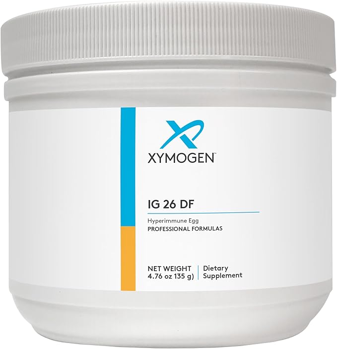XYMOGEN IG 26 DF Powder - Immunoglobulin Supplement with IgY Max - Dairy-Free Colostrum Alternative Derived from Hyperimmune Egg - Cytokine Balance & Immune Support - Vanilla Flavor (4.76 oz)