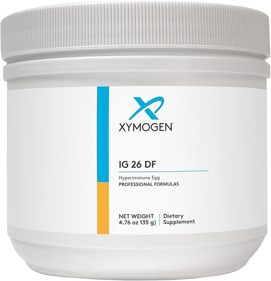 XYMOGEN IG 26 DF Powder - Immunoglobulin Supplement with IgY Max - Dairy-Free Colostrum Alternative Derived from Hyperimmune Egg - Cytokine Balance & Immune Support - Vanilla Flavor (4.76 oz)