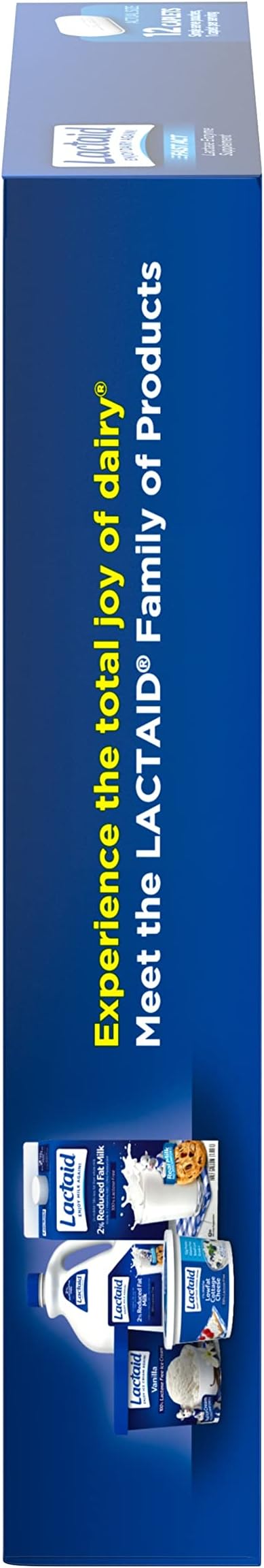Lactaid Fast Act Lactose Intolerance Relief Caplets with Lactase Enzyme to Prevent Gas, Bloating & Diarrhea Due to Lactose Sensitivity, Ideal for Travel & On-The-Go, 12 Packs of 1-Count