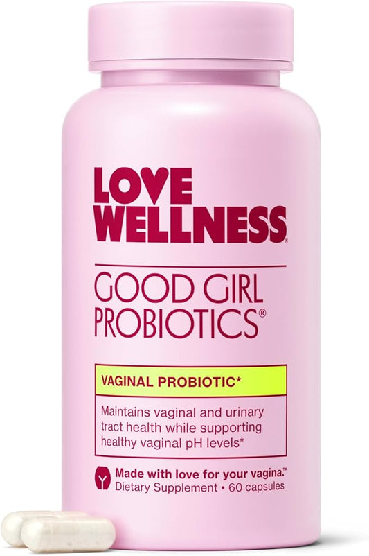 Love Wellness Good Girl Probiotics | Women's Vaginal Health Supplement | Vaginal Probiotics for Women pH Balance & Urinary Tract Health | Support Vaginal Odor & Flora | Old Formula | 30 Day Supply