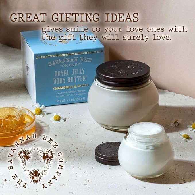 Savannah Bee Company Royal Jelly Body Butter - Deep Hydrating Body Butter for Dry Skin