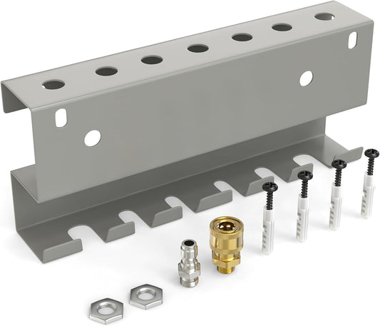 GASHER Pressure Washer Gun Holder, Wall Mount Foam Cannon Holder for Pressure Washer Gun, Fit 1/4 Inch Quick Connector