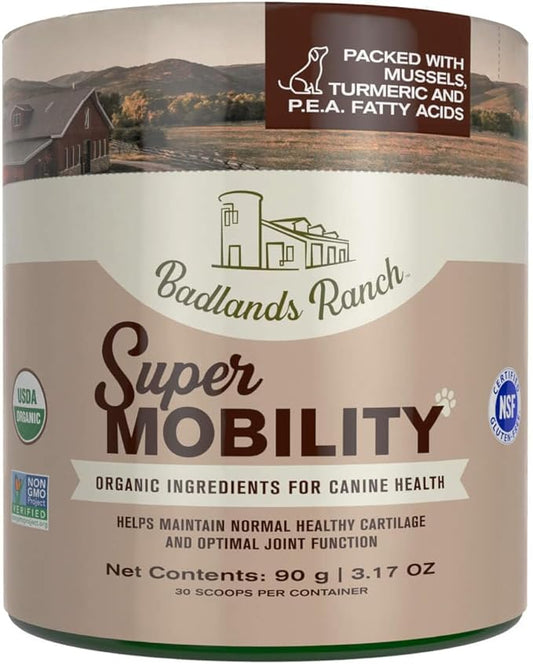 by Katherine Heigl- Super Mobility Canine Supplement Organic Ingredients Helps Maintain Healthy Cartilage, Optimal Joint Function (90 Grams, 30 Scoops)