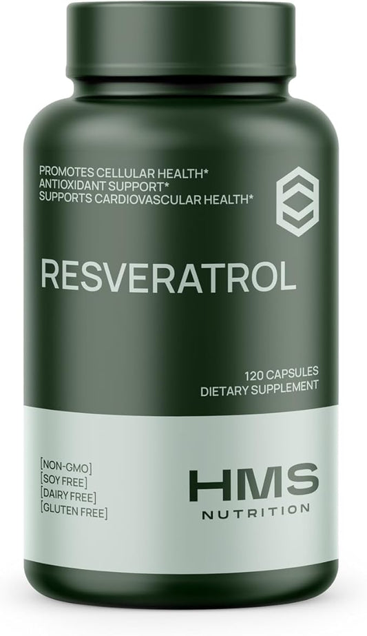 Resveratrol 1400mg 120 Capsules High Potency Trans-Resveratrol with Powerful Antioxidents Acai Grapeseed Green Tea Supports Cellular and Cardiovascular Health Anti-Aging