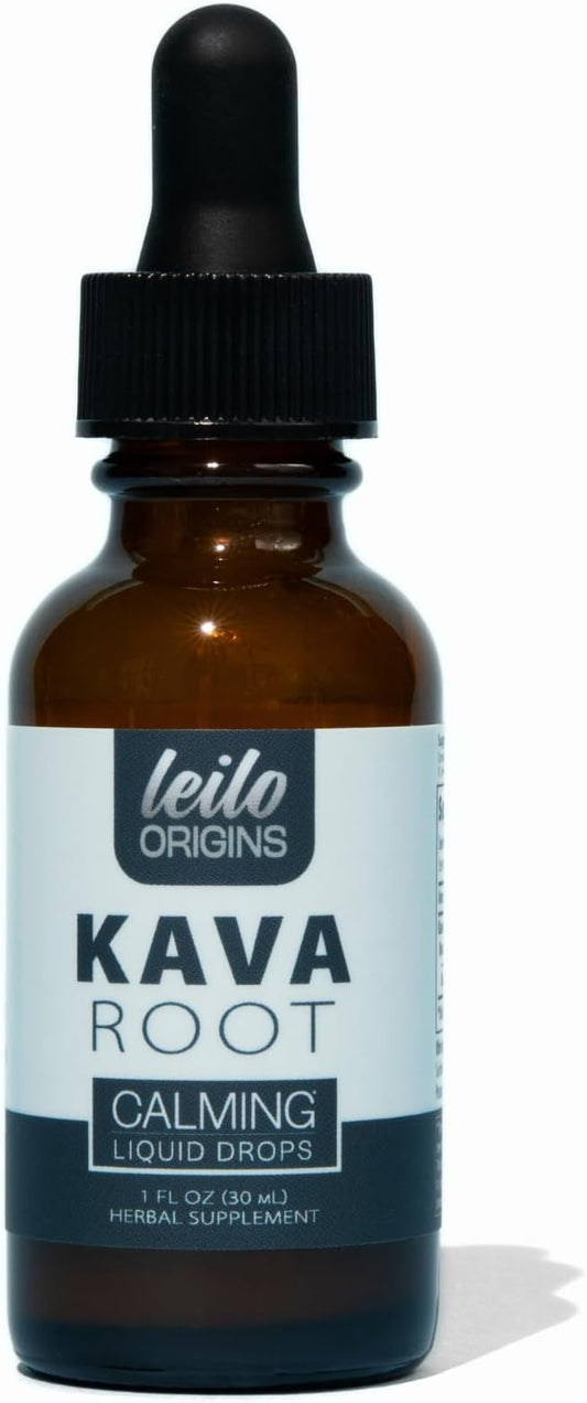 LEILO Kava Root Liquid Extract | Concentrated Drops to Support Relaxation | 70% Extraction Strength - Alcohol-Free | (1 Fl Oz, 30 Servings)