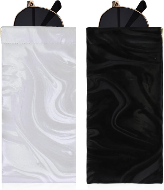 Double Eyeglass Case Soft Dual Glasses Case for Women Men Travel Squeeze Top Sunglasses Cases Eyeglasses Pouch