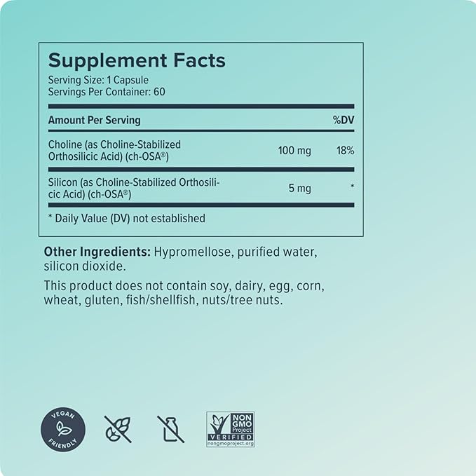 Biosil Collagen Booster Supplement - 60 Liquid Capsules, Pack of 2 - Patented ch-OSA Activator for Skin, Hair, Nails & Joints - Supports Natural Production - 60-Day Supply