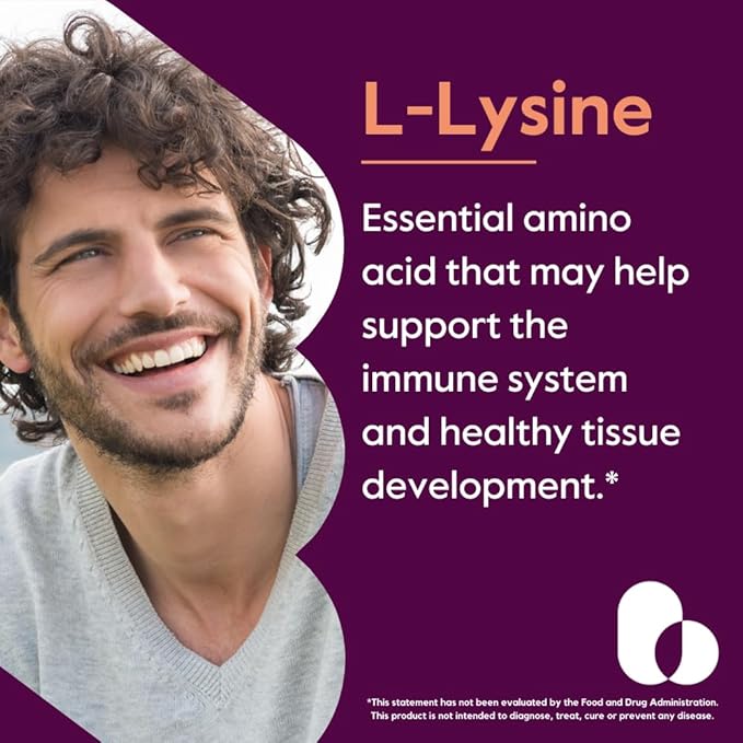 BESTVITE Filler-Free L-Lysine 500mg (240 Veg Capsules) - Vegan - No Stearates or Fillers - Non GMO - Gluten Free - No Dicalcium Phosphate - Amino Acid Supporting Skin, Lip & Immune Health*